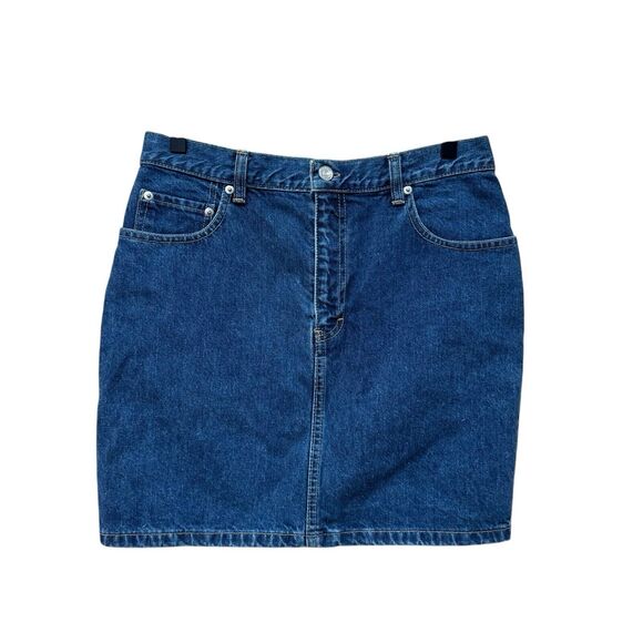 vintage Polo Ralph Lauren Skirt Womans 10 Jean Mini Blue Denim Union Made - Picture 2 of 10